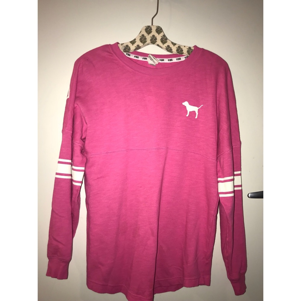 Pink long sleeve jersey tee